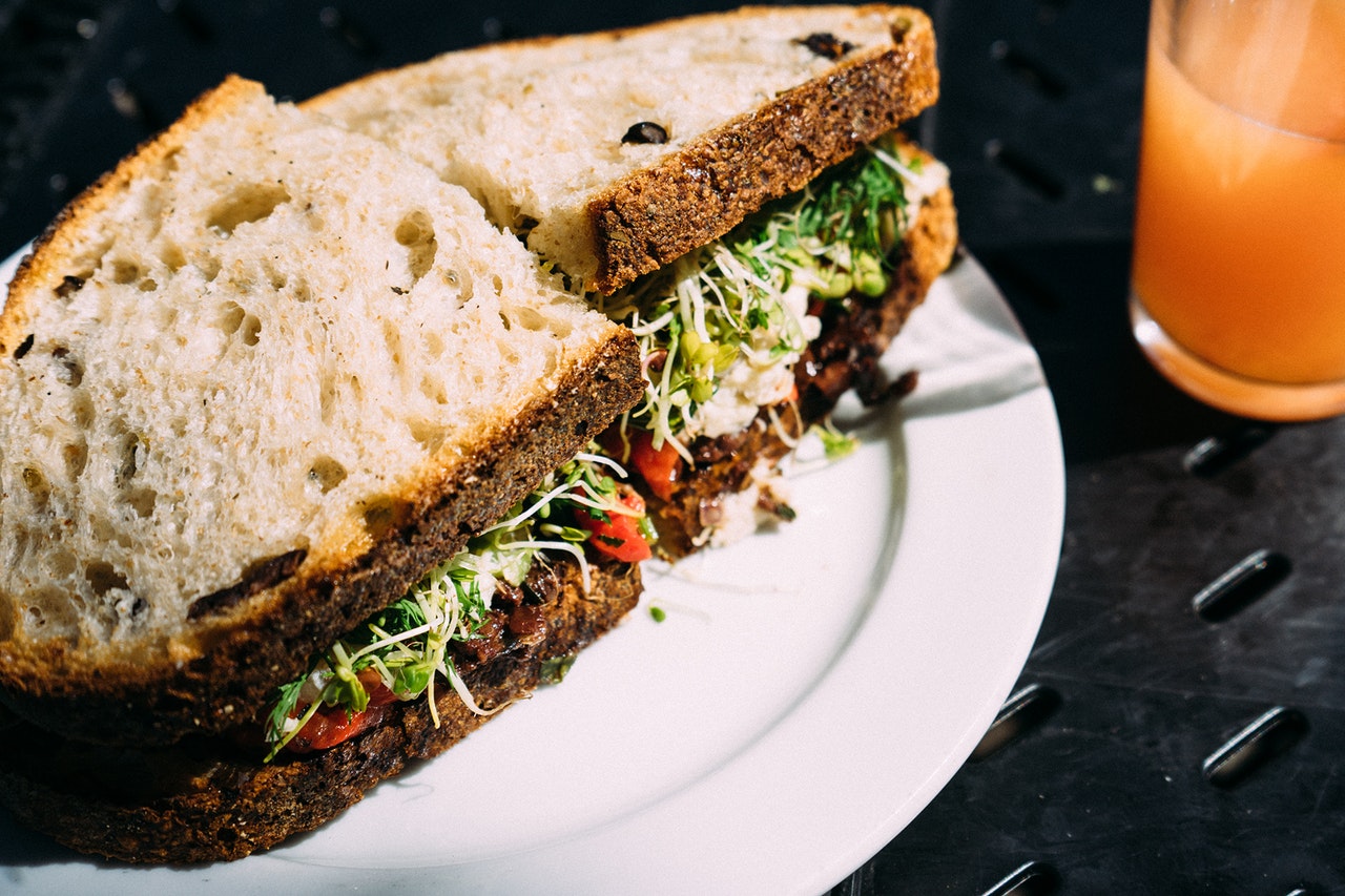 bread food salad sandwich