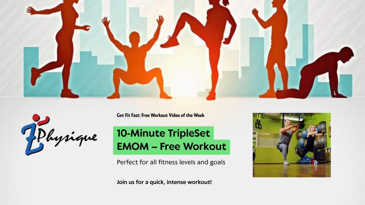 Minute TripleSet EMOM – Free Workout