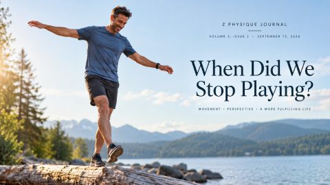 Adult enjoying playful everyday movement, illustrating curiosity and a more enjoyable relationship with physical activity.